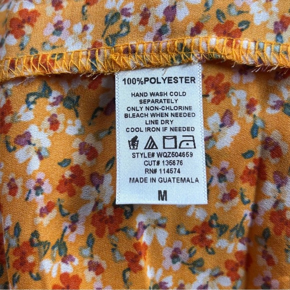 Pleione Orange Sleeveless Floral Blouse - Picture 6 of 7